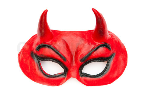 Devil mask isolated on the white background